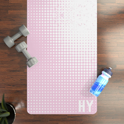 Dotted Gradient in Pink Rubber Yoga Mat