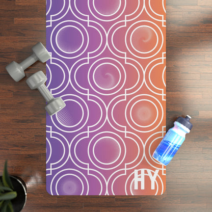 Portals in Purple Gradient Rubber Yoga Mat