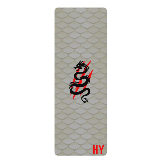 Dragon in Grey Multi Rubber Yoga Mat