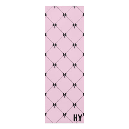 Laced Bows in Pink Foam Yoga Mat