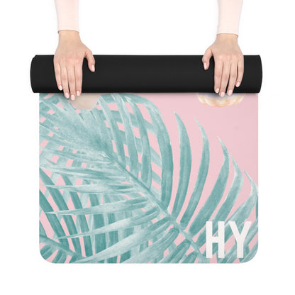 Palms and Pearls Rubber Yoga Mat