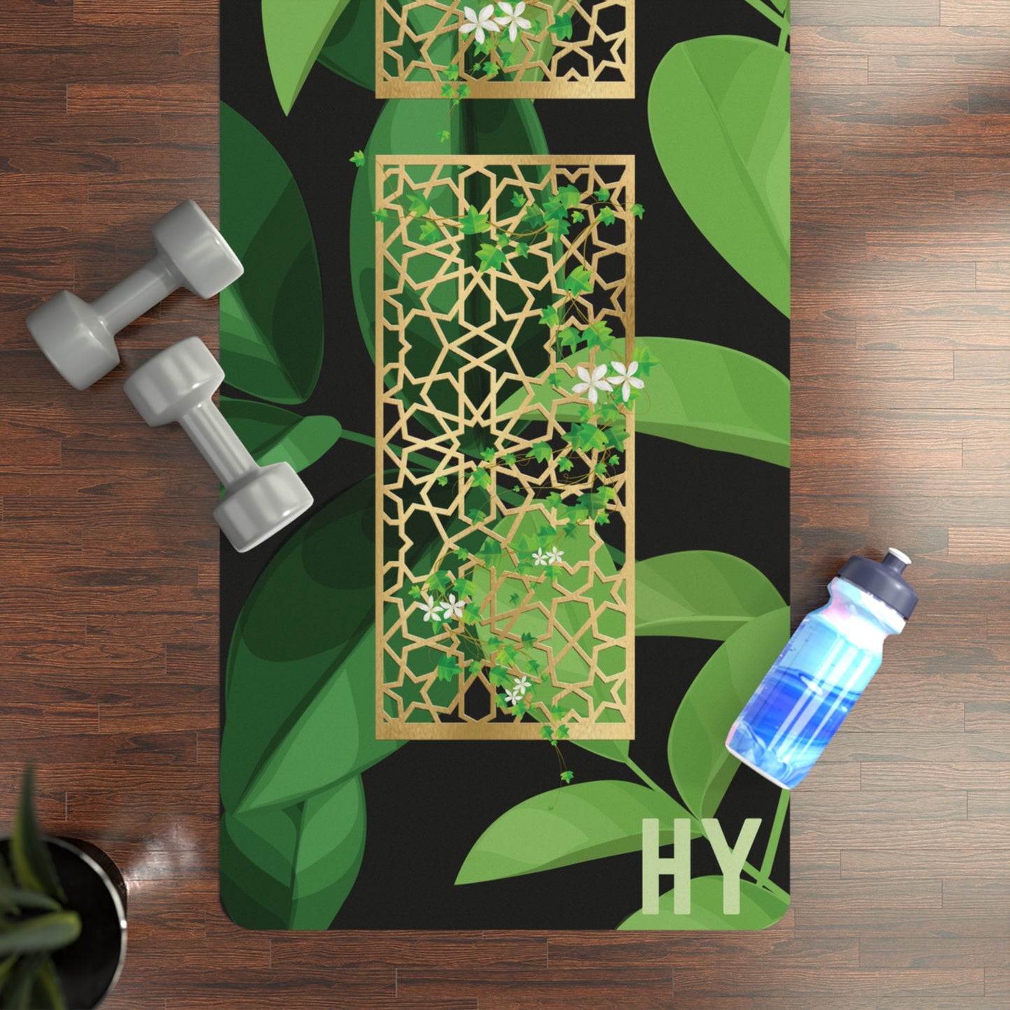 Blooming Jasmine Rubber Yoga Mat