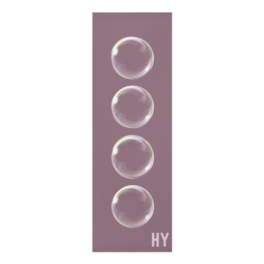 Balanced Bubbles in Mauve Foam Yoga Mat