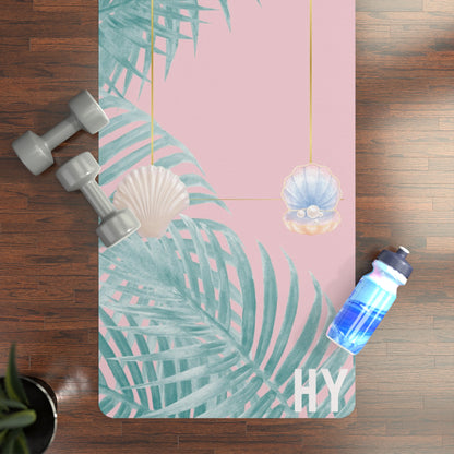 Palms and Pearls Rubber Yoga Mat