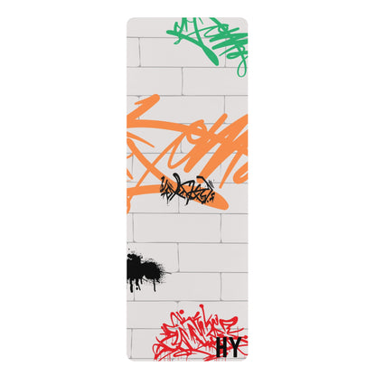 Wall Graffiti Colors Rubber Yoga Mat