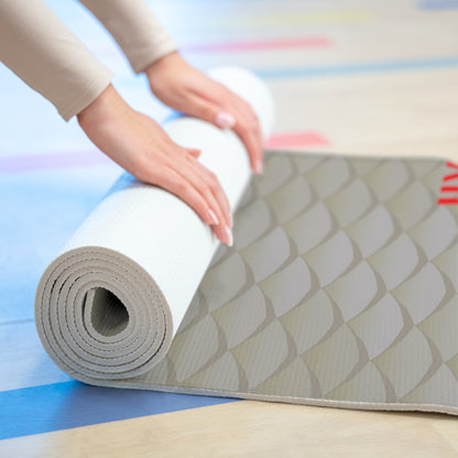 Dragon in Grey Foam Yoga Mat