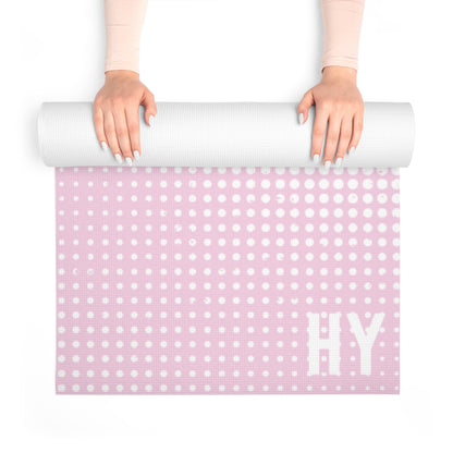 Dotted Gradient in Pink Foam Yoga Mat