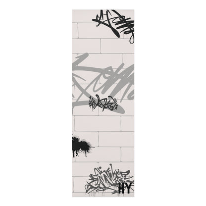 Wall Graffiti B&W Foam Yoga Mat