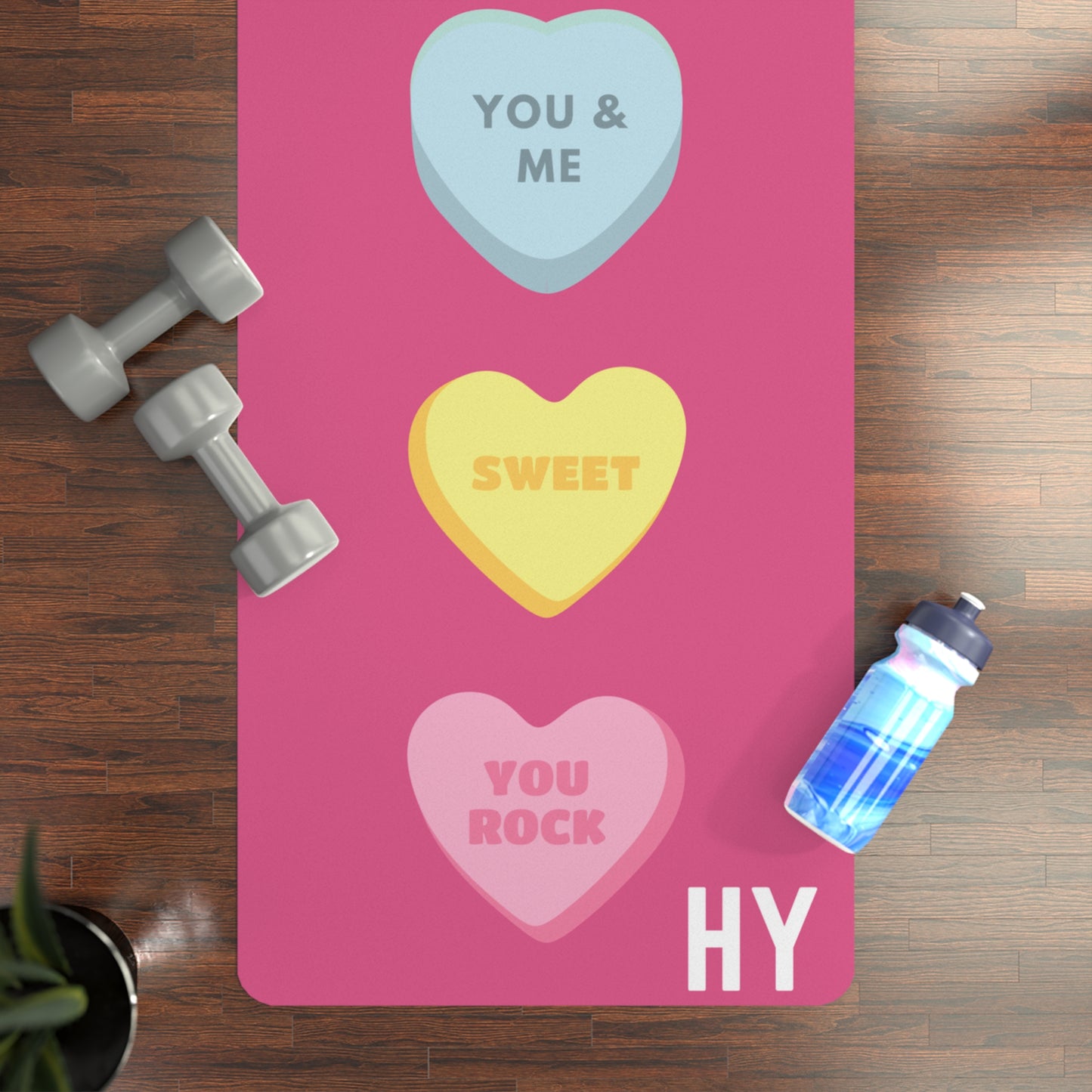 Hard Candy on Valentine's Day Rubber Yoga Mat