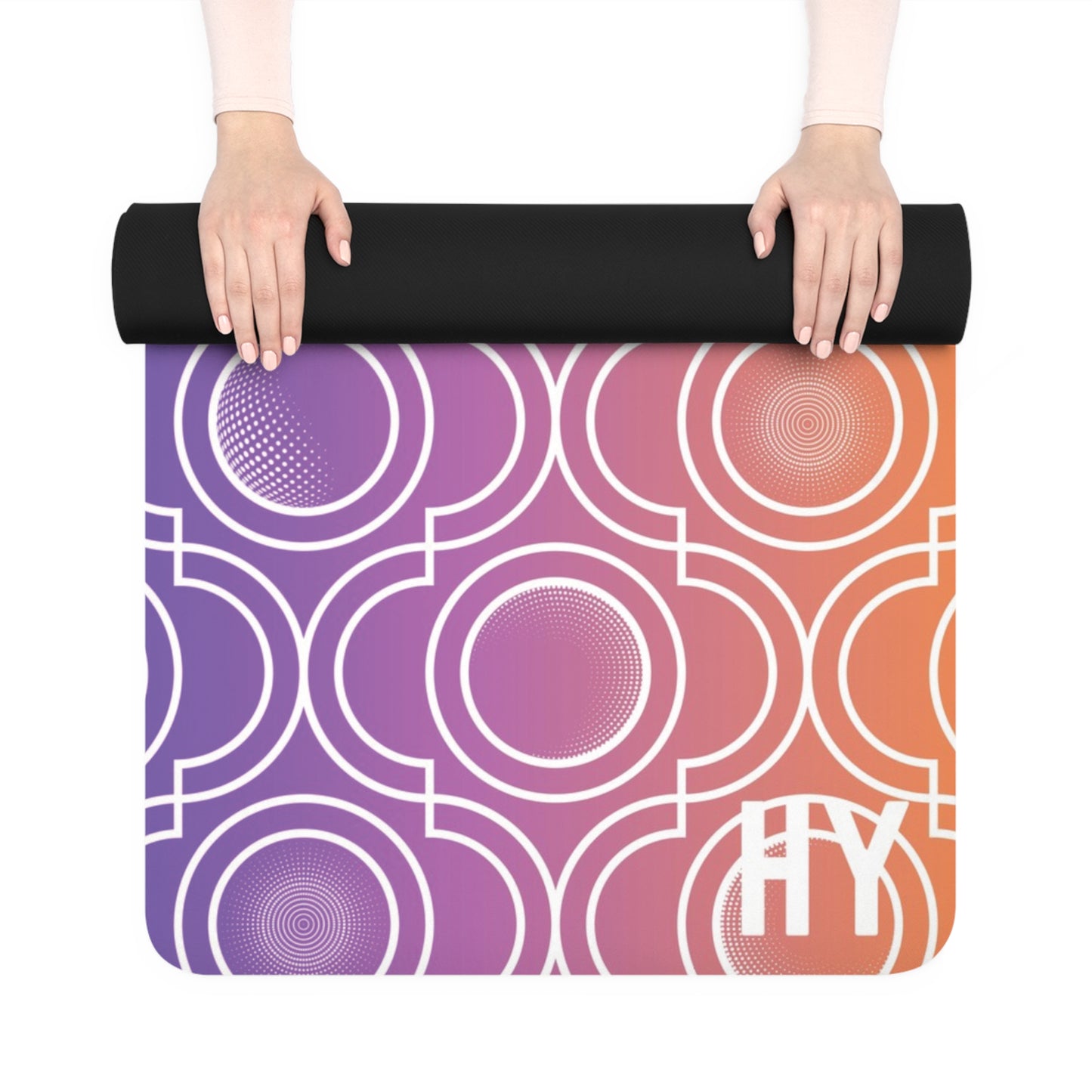 Portals in Purple Gradient Rubber Yoga Mat