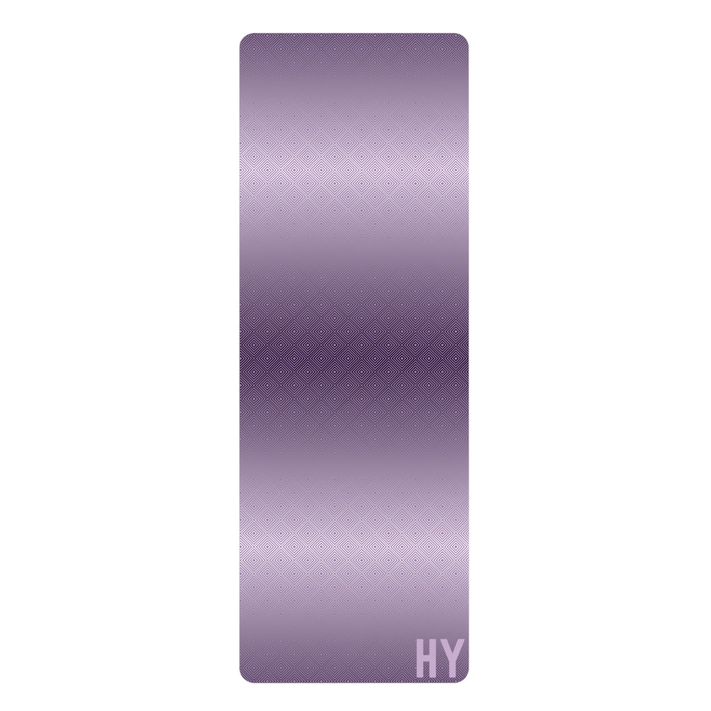 Geometric Lights in Purple Rubber Yoga Mat