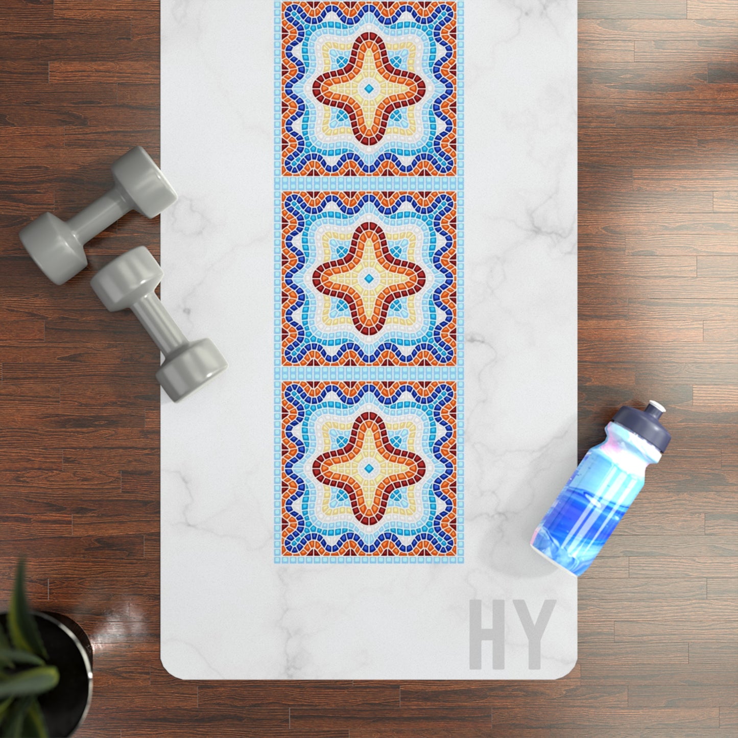 Marble Mudra Rubber Yoga Mat