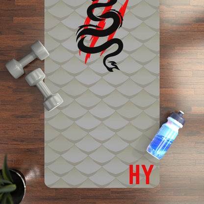 Dragon in Grey Multi Rubber Yoga Mat