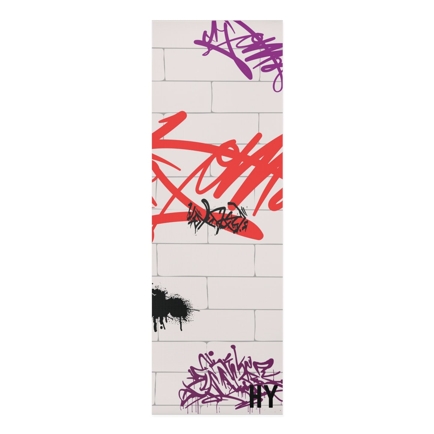 Wall Graffiti Red Toned Foam Yoga Mat