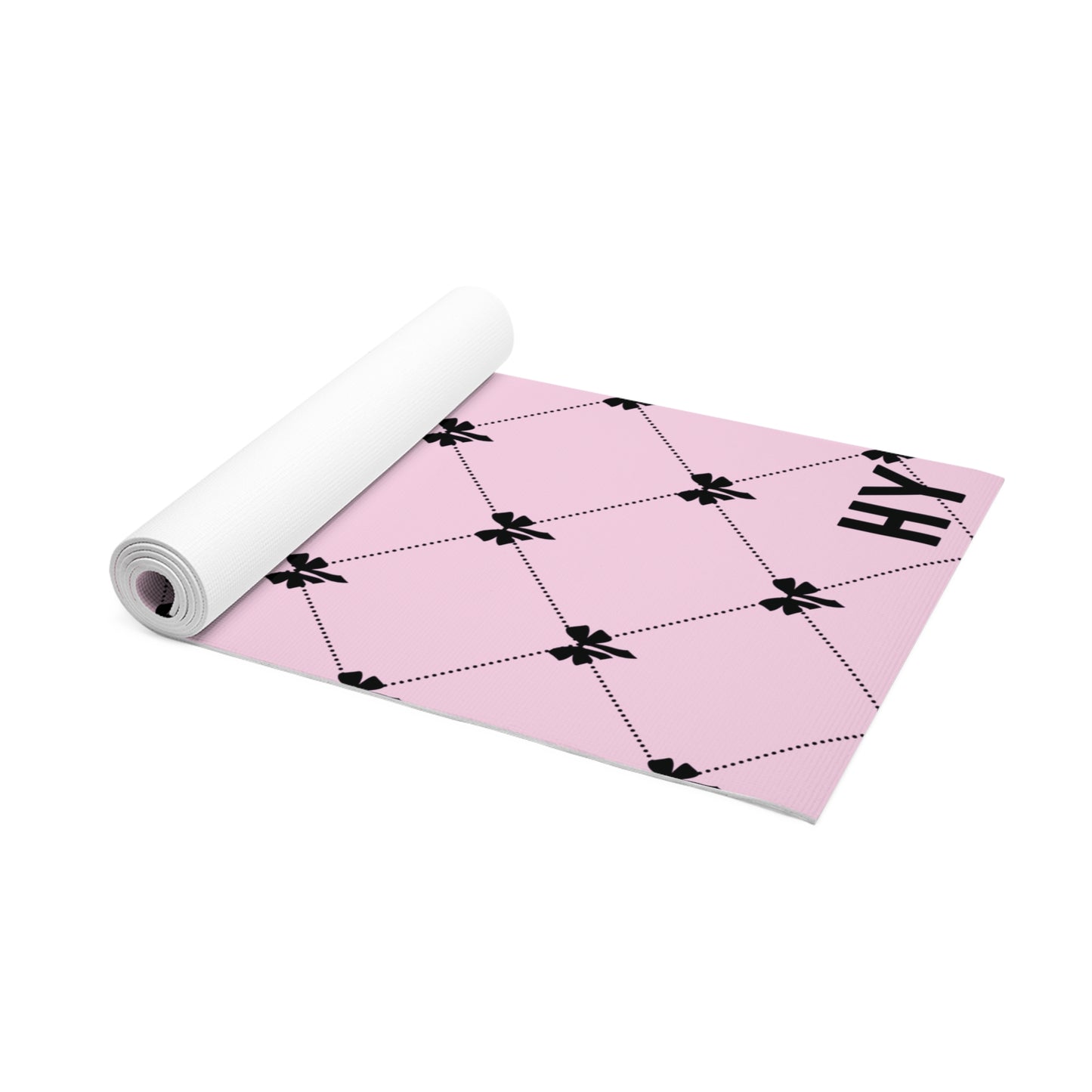 Laced Bows in Pink Foam Yoga Mat