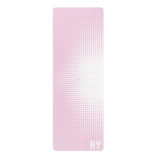 Dotted Gradient in Pink Rubber Yoga Mat